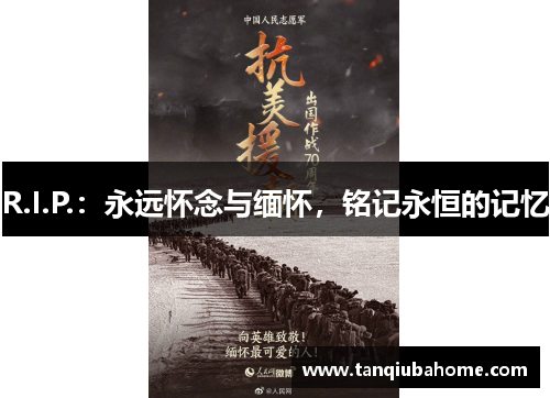 R.I.P.：永远怀念与缅怀，铭记永恒的记忆